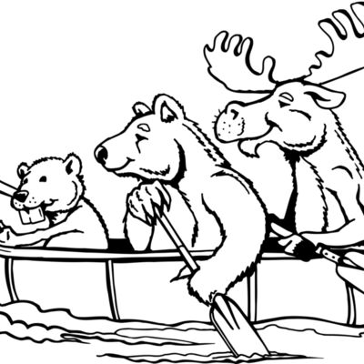 Beaver Bear Stag Canoe Thumbnail