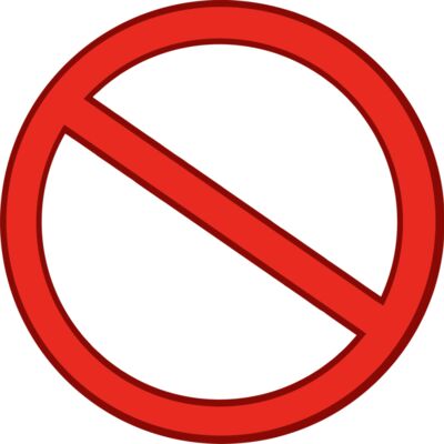 Red NO or STOP Thumbnail