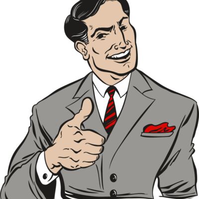 Retro man thumbs up Thumbnail