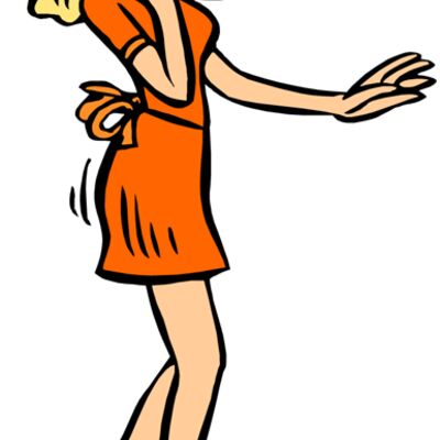 Woman waitress rollerskates Thumbnail