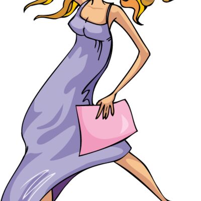 Woman excited dancing peace sign Thumbnail