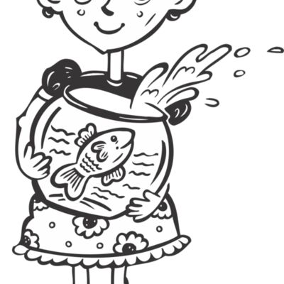 Girl holding fish bowl Thumbnail