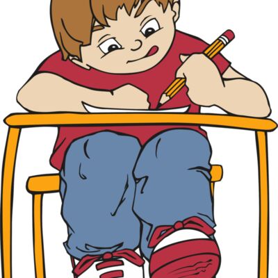 Boy at school desk Thumbnail