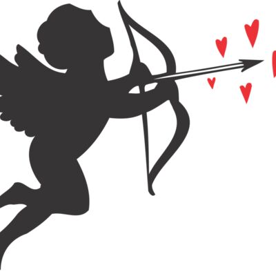Cupid with red hearts Thumbnail