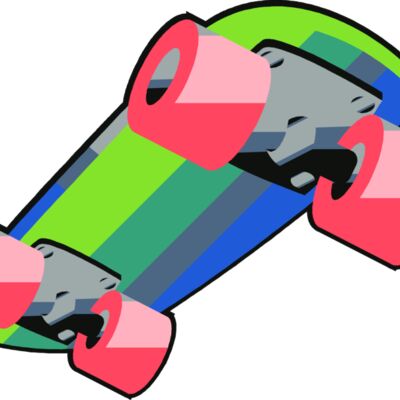 Skateboard colourful Thumbnail