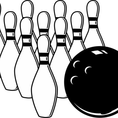 Bowling Pins B W Thumbnail