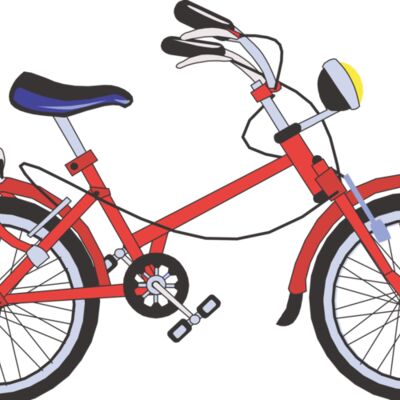 Red old school bike Thumbnail