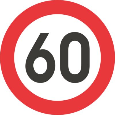 60 speed sign Thumbnail