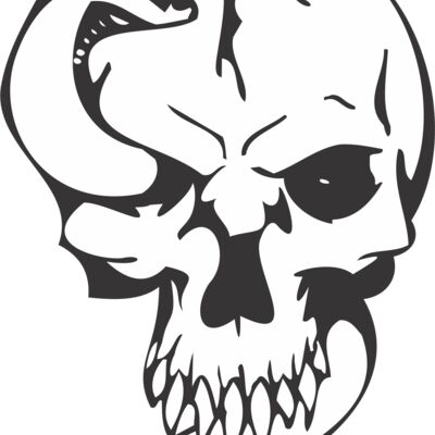 Skull with snake Thumbnail