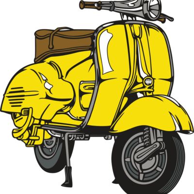 Yellow Vespa Scooter Thumbnail